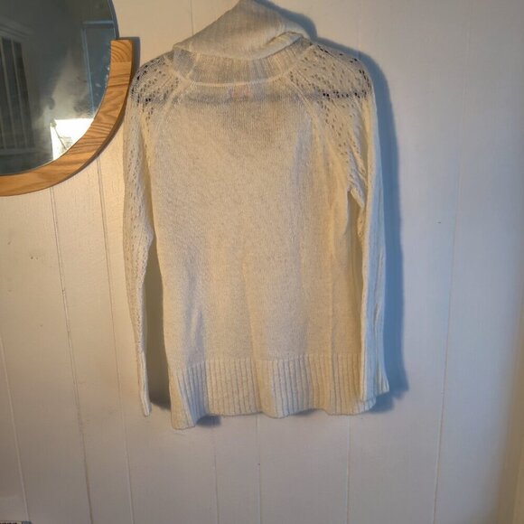 Elle Designed Cowl Neck Sweater in a Crochete fine knit . Long and Beautiful. XL - Picture 2 of 8